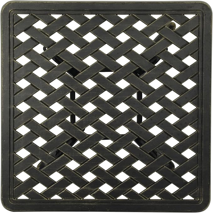 Clihome 21" Patio Table Outdoor Bistro Table Cast Aluminum Patio Dining Table Patio Tables for Outside Table for Garden, Backyard, and Porch