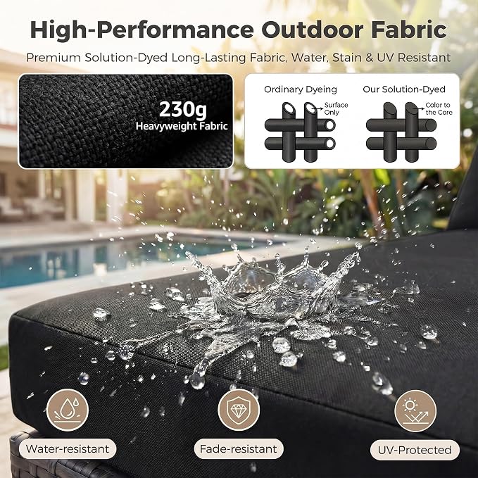 NICESOUL 13 Pcs Outdoor Sectional Set with Natural Gas/Propane Firepit Table, 29.3'' High-Back Patio Furniture Sofa Set, Oversized Rattan Couches for Backyard Garden Lawn, 2 Color Cushion Black & Gray