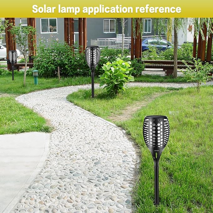 Aityvert Flickering Flame Solar Torch Lights Outdoor, 43" Tall, 1 Pack | Realistic 96-LED Flame Effect, Charges in 6-8 Hours, 10-12-Hour Runtime, IP65 Waterproof, Auto On/Off forPatio, Garden
