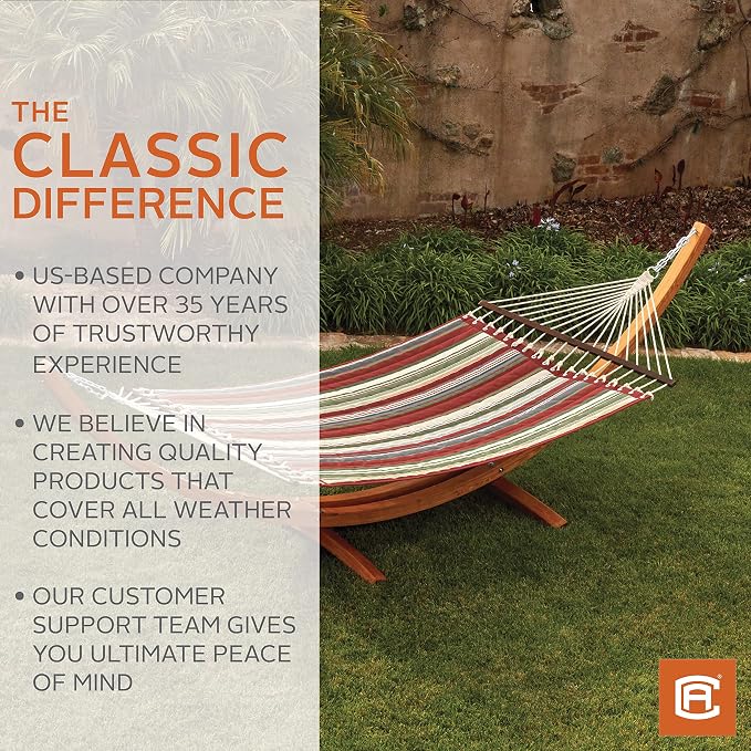 Classic Accessories Ravenna 81 x 55 Inch Quilted Double Hammock, Mushroom