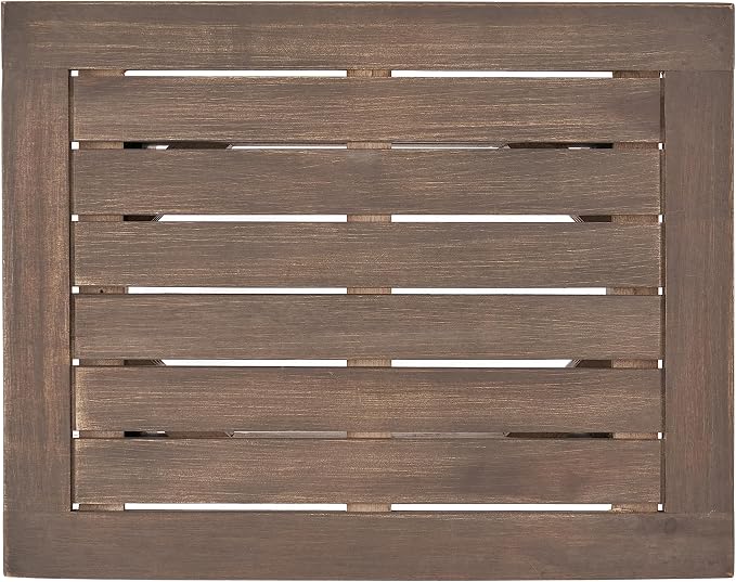 Merax Outdoor Acacia Wood Accent End Table Patio Coffeetable for Backyard,Garden,Poolside,Balcony