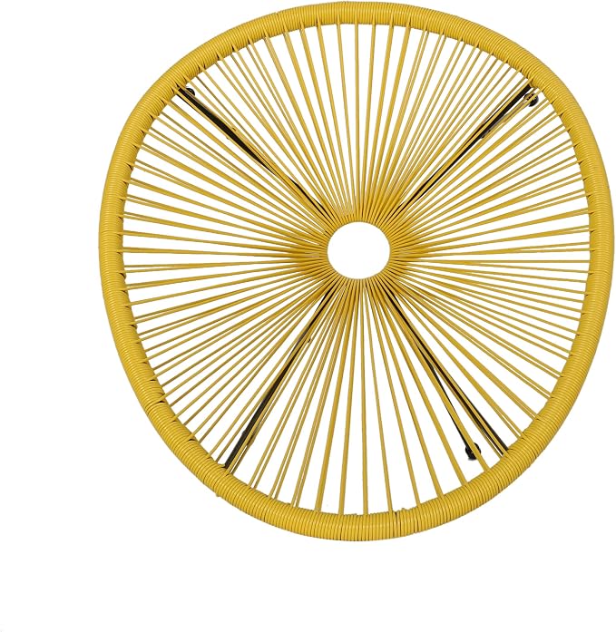 Christopher Knight Home Outdoor Hammock Weave Chair with Steel Frame (Set of 2) - Yellow and Black Finish