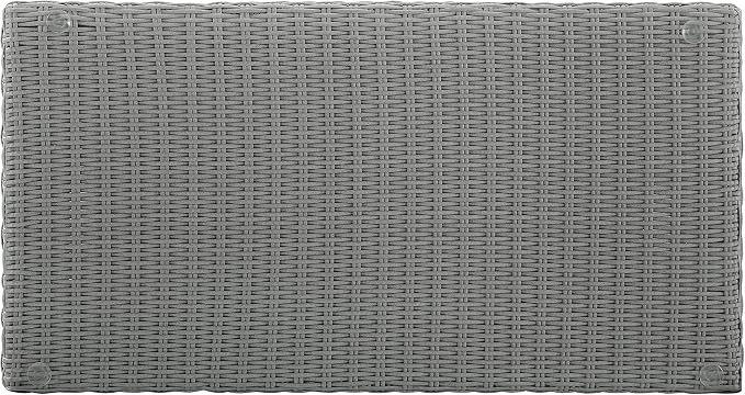 Crosley Furniture Bradenton All Weather Rattan Wicker Outdoor Coffee Table for Patio, Deck, Porch, Gray
