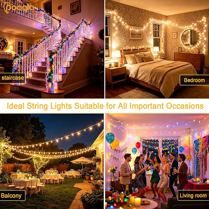 1000 LED Color Changing String Lights with Remote, 328 ft | Green Wire Warm White to Multicolor Christmas Lights Plug in, 11 Modes Waterproof Twinkle Fairy Lights Indoor Outdoor Decor