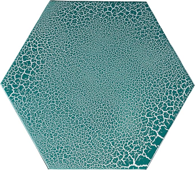 12" Outdoor Side Table, Decorative Cutout Metal Side Table, Multi Functional - Coffee Table, Night Stand, Plant Stand for Patio, Garden, Backyard, Gazebo Indoor (Teal)