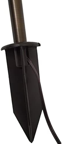 8" Outdoor Light Stake in Black Finish - Support Light Fixture Spikes, Universal Use, Resin Materials, Side Wireway (10 - Large Spike with Wireway)