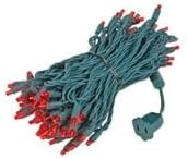 Novelty Lights 50ft 100 LED Red Christmas Lights, Green Wire String Lights