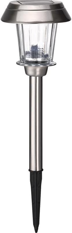 Living Accents 3010843 0.2 watt Silver Solar Powered LED Pathway Light, Pack of 12