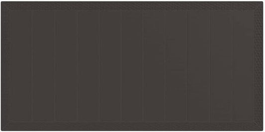 BOWERY HILL Contemporary Poly Rattan Garden Dining Set, Brown Finish, Lightweight and Durable Design, Foam Cushions, Seats 8, Rectangular Patio Dining Set for Outdoor Entertainment