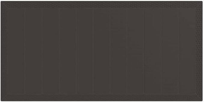 BOWERY HILL Contemporary Poly Rattan Patio Dining Set, Brown Finish, Seating for 8, Rectangular Design, Foam Cushioned Seats, Weather-Resistant, Lightweight, Modern Style Outdoor Furniture for Garden