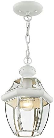 Livex Lighting 2152-03 Monterey 1-Light Outdoor Hanging Lantern, White