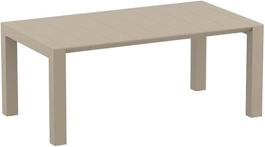 Compamia Vegas 86" Extendable Patio Dining Table in Dove Gray, Commercial Grade