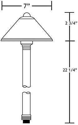 VOLT Conehead 12V Black Brass Path Light & 3W 2700K G4 LED Bulb | 12-Foot Diameter Illumination, 300 Lumens, Warm White Light, Low Voltage, Ideal for Pathway Walkway Garden Driveway or Patio