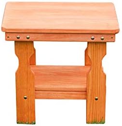 Amish Casual Heavy Duty Outdoor Wood End Table in Cedar Stain - Quality Crafted in The USA from Treated Pine by Amish Artisans