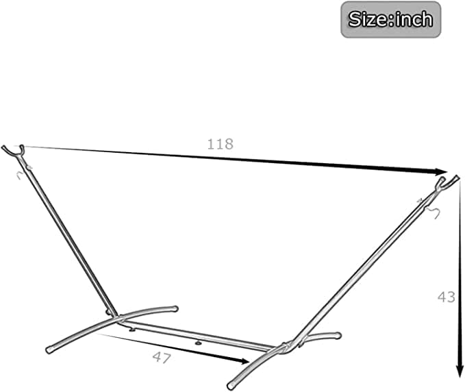 2 Person Adjustable Hammock with 10FT Heavy Duty Steel Stand and Spreader Bars,550lbs Capacity,Included Portable Carrying Case for Indoor Outdoor