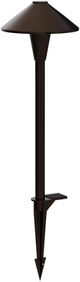 LEONLITE 6-Pack 5CCT Low Voltage LED Pathway Lights, Flat Cone Head | 12-24V AC/DC, IP65, Landscape Path Lights, for Walkway Yard Garden, 1800/2700/3000/4000/5000K, Oil Rubbed Bronze, Aluminum