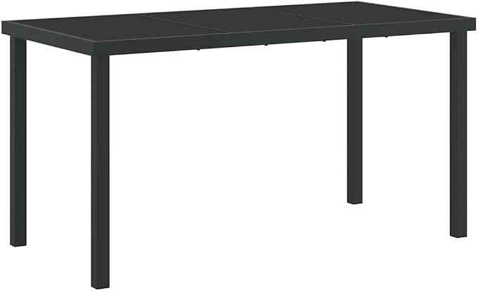 5-Piece Outdoor Garden Dining Set, Anthracite Powder-Coated Steel Table and 4 Chairs for Patio, Backyard, and Porch Furniture