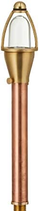 VOLT Max Spread 12V Solid Copper Mini Path Light (15"" Tall, 9"" Shade) | 8-Foot Diameter Area of Illumination, Lamp Ready, Low Voltage, Ideal for Outdoor Pathway Walkway Garden Driveway or Patio