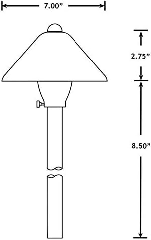VOLT Conehead 12V Copper Mini Path Light & 3W 2700K G4 LED Bulb | 8-Foot Diameter Illumination, 300 Lumens, Warm White Light, Low Voltage, Ideal for Pathway Walkway Garden Driveway or Patio