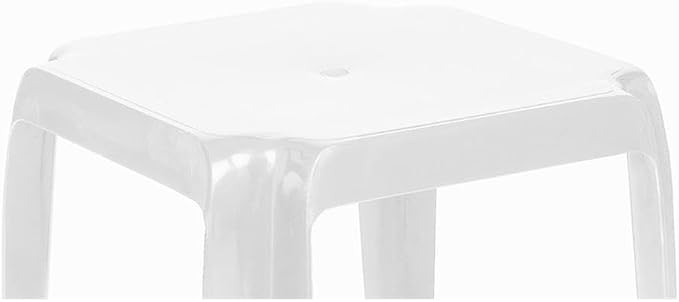 Compamia Sunray Square Resin Patio Side Table in White (Set of 2)