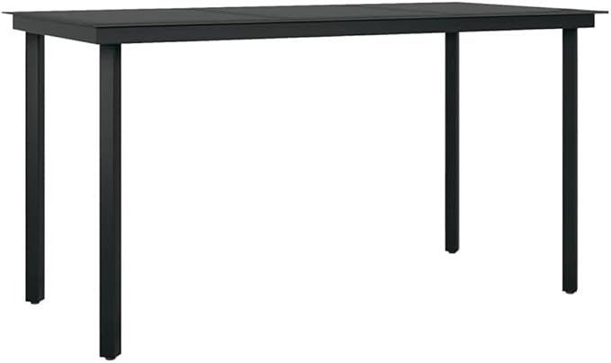 Afuera Living Contemporary PE Rattan Patio Dining Set, Gray Finish, Weather-Resistant, Includes Table and 4 Chairs with Cushions, Modern Outdoor Furniture for Garden or Patio, Seats 4
