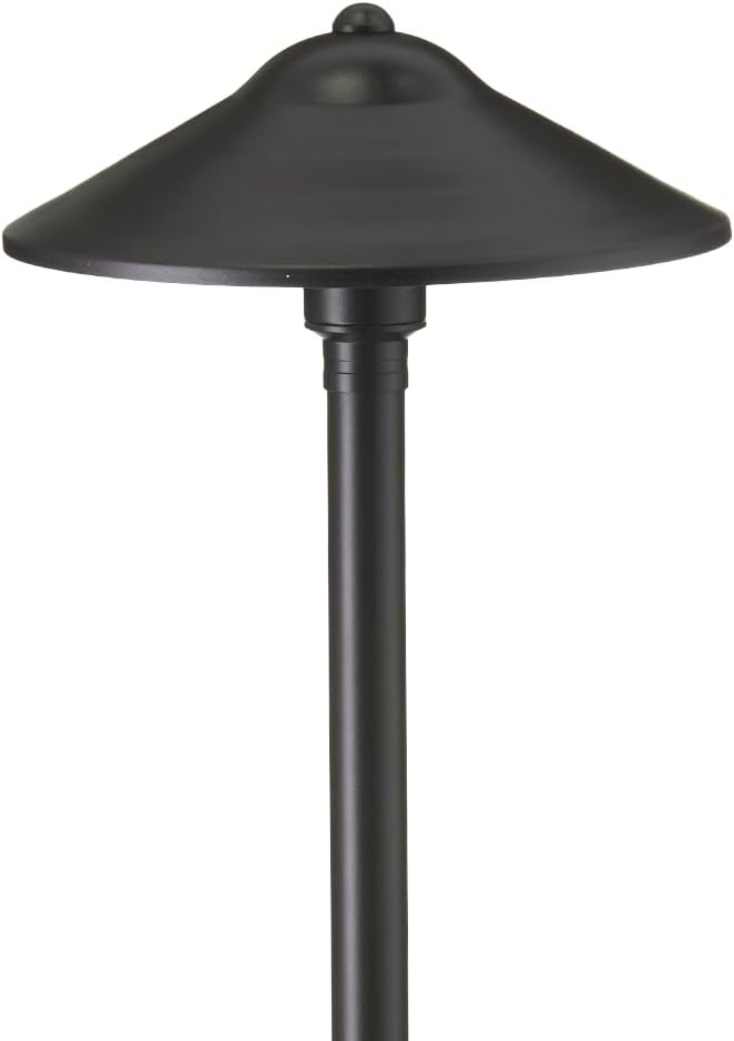 VOLT 12V Brass Max Spread LED Path Light 4-Pack Expansion Kit (Black) | 3W LED G4 Bulbs Produce 300 Lumens of 2700K Warm White Light, Ideal for Outdoor Pathway Walkway Garden Driveway or Patio
