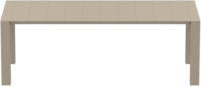 Compamia Vegas 86" Extendable Patio Dining Table in Dove Gray, Commercial Grade