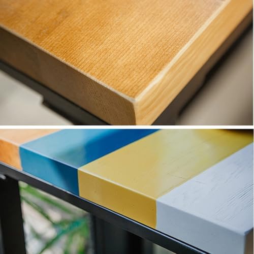 Modern Solid Wood Bar Table - Vibrant Rectangular Counter-Height Dining Table for Kitchen Island, Balconies & Outdoor Bars, 15.7x78.7in, No Stools Included