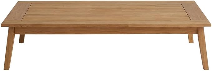 Brown Fontana Outdoor Coffee Table, Teak Wood, Midcentury Modern, Scandinavian, Contemporary, Lightweight 31.97 Lbs