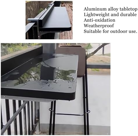 Wall Mounted Folding Side Table for Outdoor Garden & Patio SpaceSaving Versatile Design Perfect for Balconies Decks & JNHWll Spaces