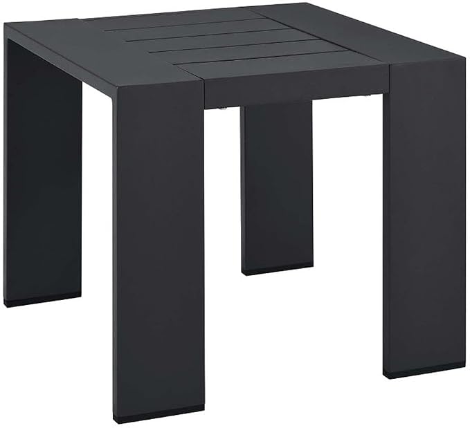 Modway Tahoe Outdoor Patio Powder-Coated Aluminum End Table, Gray