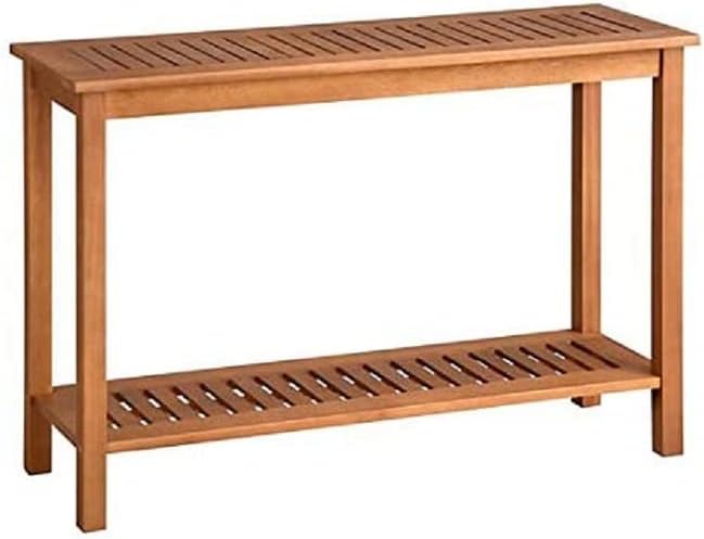 Wood Console Table Outdoor Patio Furniture (Natural)