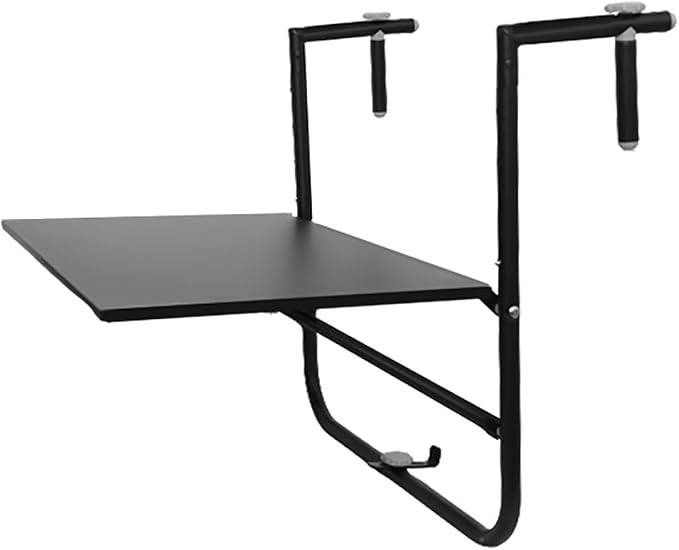 Terrace Side Table Outdoor Balcony Railing Side Table Wall-Mounted Table for Railings Balcony Bar Table for Railings Rounded Edges for Patio Garden Balcony Easy to Assemble.