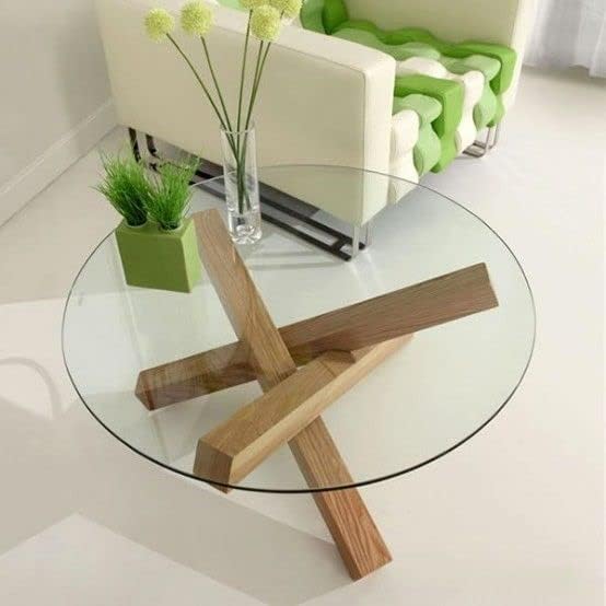 42" Inch Round Glass Table Top 3/8" Thick Pencil Polish Edge Tempered by Fab Glass and Mirror
