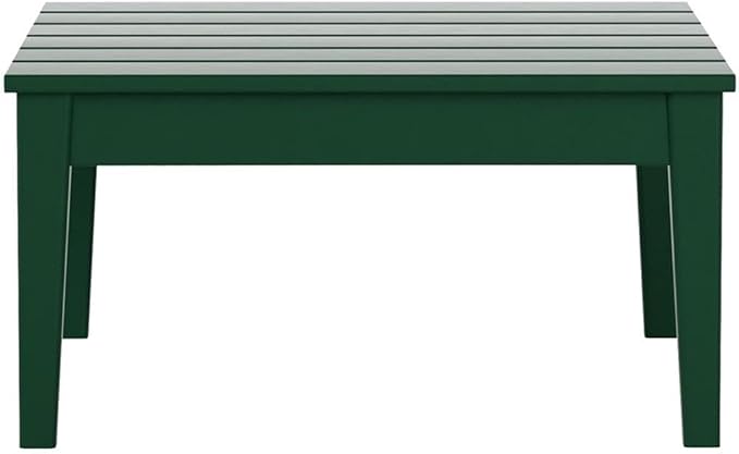 Costaelm Outdoor Side Tables for Patio, Small Patio Conversation Table Weather Resistant Coffee Table, Small Square Table Outdoor End Tables for Porch, Balcony, Poolside, Deck, Dark Green