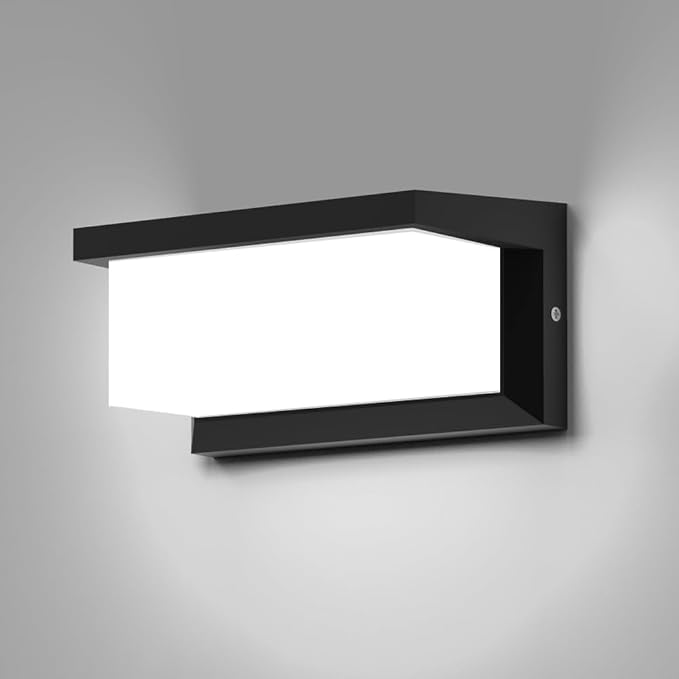5000K Daylight White Outdoor Wall Sconce Lights, LED Exterior Light Fixture Wall Mount Ip65 Waterproof, Wall Porch Light for Garage Walkway Hallway Backyard Garden(1 Pack)