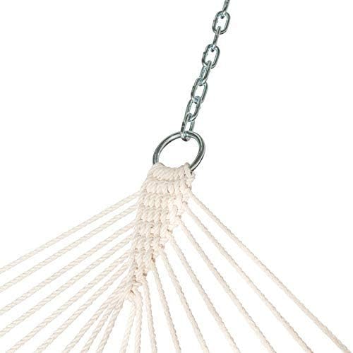 Castaway Living Large 2-Person Quilted Hammock with Stand & Pillow – Navy, 10 ft. L x 52 in. W, 350 lb Capacity, Weather-Resistant Polyester, Portable Space-Saving Frame