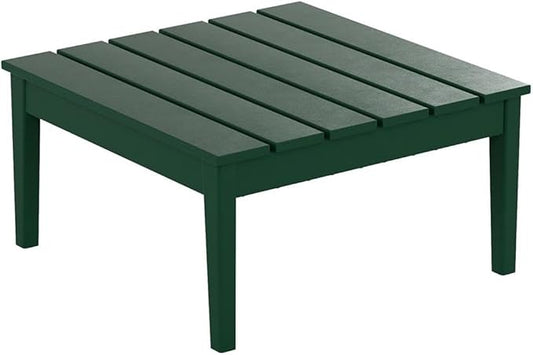Costaelm Outdoor Side Tables for Patio, Small Patio Conversation Table Weather Resistant Coffee Table, Small Square Table Outdoor End Tables for Porch, Balcony, Poolside, Deck, Dark Green