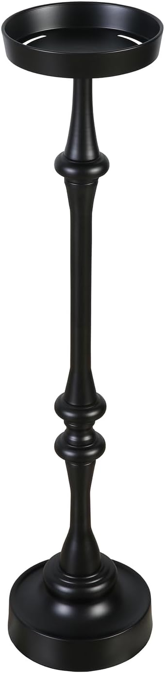 New Ridge Home Goods Set of 2 Outdoor/Indoor Martini Drink Tables, 6" Round Steel Side/End Accent Tables with Weighted Base – Powder-Coated Black