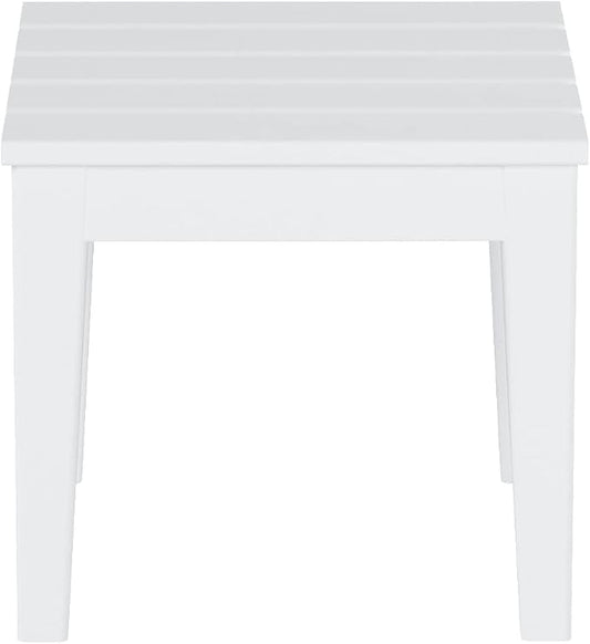 WestinTrends Ashore Outdoor Patio Modern Adirondack Side Table, White