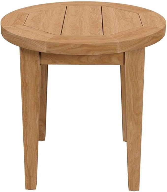 Modway Brisbane Modern Teak Wood Outdoor Patio Side Table in Natural