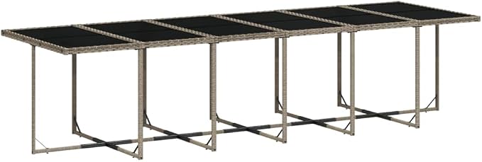 17 Piece Patio Dining Set, Foldable PE Rattan Garden Table and Chairs with Cushions, Space Saving Cube Furniture for Backyard Poolside