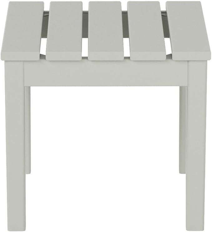 Costaelm Small Outdoor Side Table, Patio End Table Weather Resistant Outdoor Coffee Table, Square Conversation Table for Indoor, Porch, Balcony, Garden, Poolside, Deck, Sand