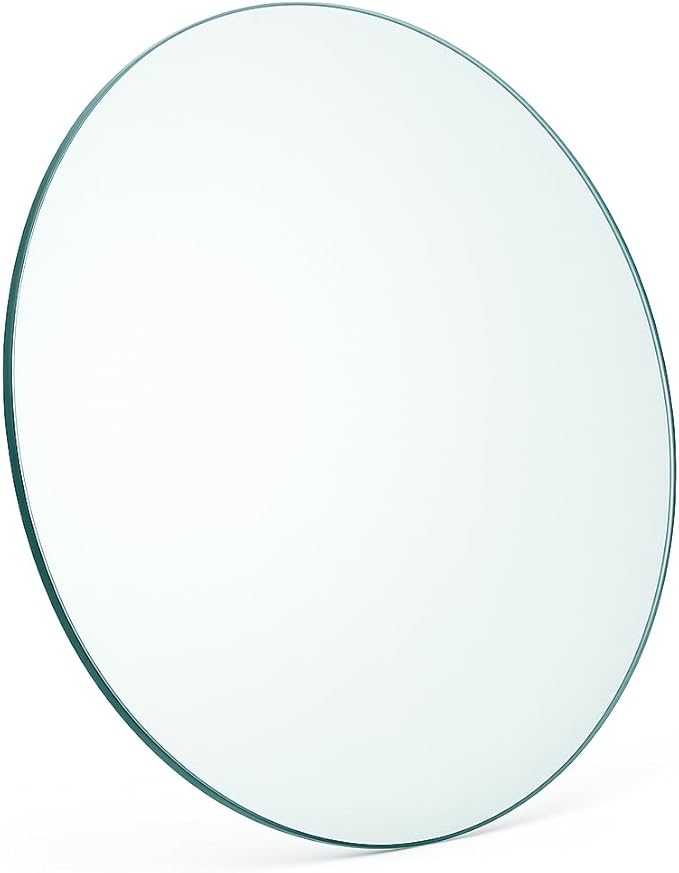 Audio-Visual Direct 42" Round Tempered Glass Table Top with Pencil Edge