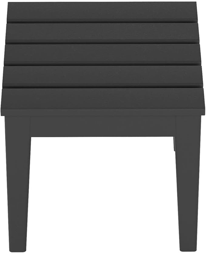 Costaelm Small Outdoor Side Table, Patio End Table Weather Resistant Outdoor Coffee Table, Square Conversation Table for Indoor, Porch, Balcony, Garden, Poolside, Deck, Gray