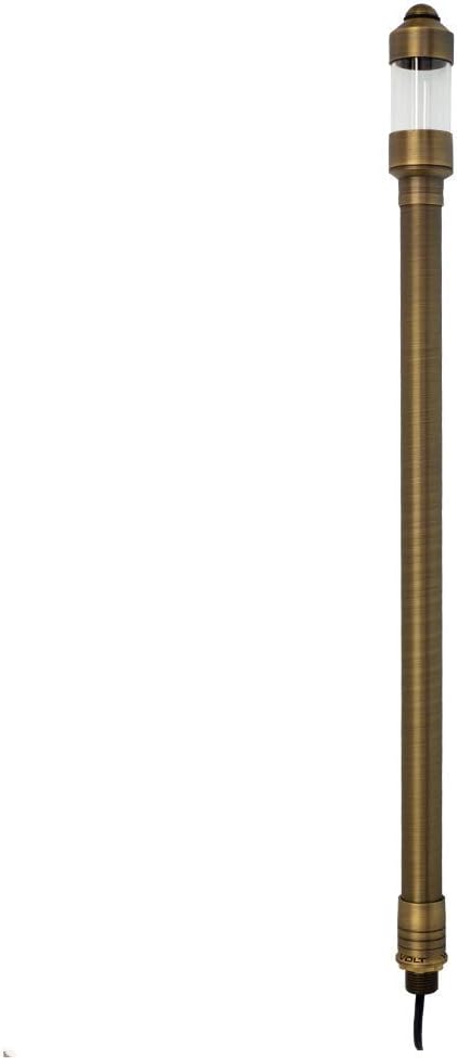 VOLT Conehead 12V Brass Path Light (Bronze) & 3W 2700K G4 LED Bulb | 12-Foot Diameter Illumination, 300 Lumens, Warm White Light, Low Voltage, Ideal for Pathway Walkway Garden Driveway or Patio