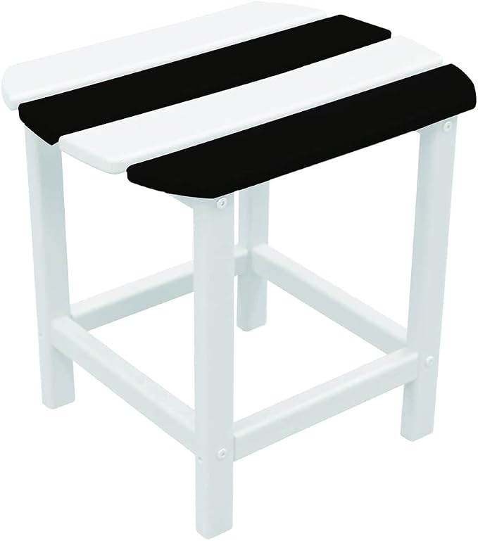 NewTechWood St Charles Zebra Plastic Outdoor Side Patio Table
