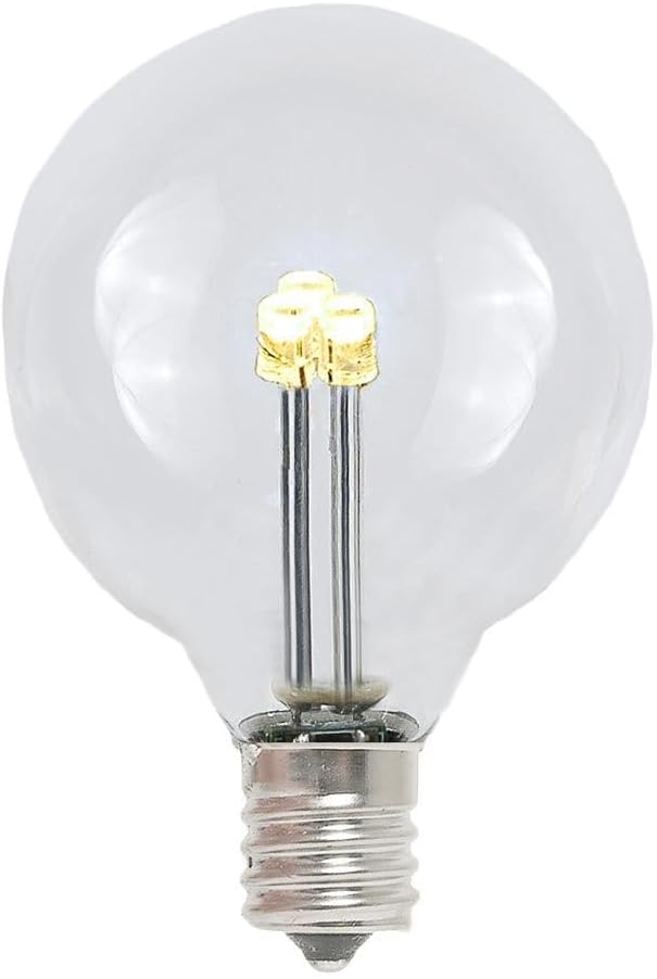 Novelty Lights 25' Warm White LED G40 Globe Outdoor Patio String Lights