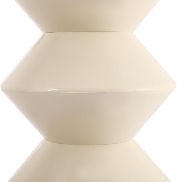 Funky Side Table Trendy Side Table Funky Sofa Stool Small Night Stand for Couch Sofa, White Outdoor Side Tables Boho Decor End Table for Coffee Patio (White)