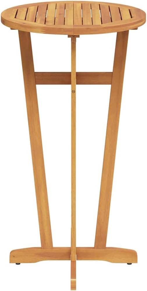 vidaXL Bar Table, Outdoor Pub Table, Bistro Table, Counter Height Table for Balcony Porch Garden Deck Backyard, Farmhouse, Solid Acacia Wood